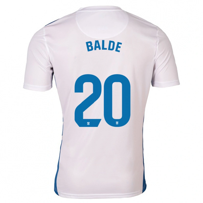 Danxen Barn Mahamadou Baldé #20 Vit Blå Hemmatröja Matchtröjor 2025/26 Tröjor T-Tröja