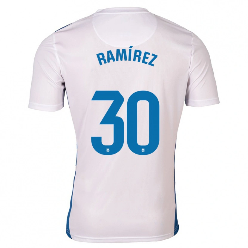 Danxen Barn Álex Ramírez #30 Vit Blå Hemmatröja Matchtröjor 2025/26 Tröjor T-Tröja