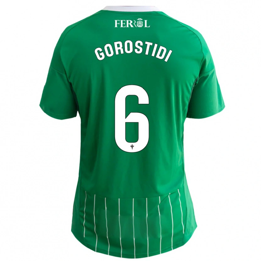 Danxen Barn Ander Gorostidi #6 Grön Vit Hemmatröja Matchtröjor 2025/26 Tröjor T-Tröja