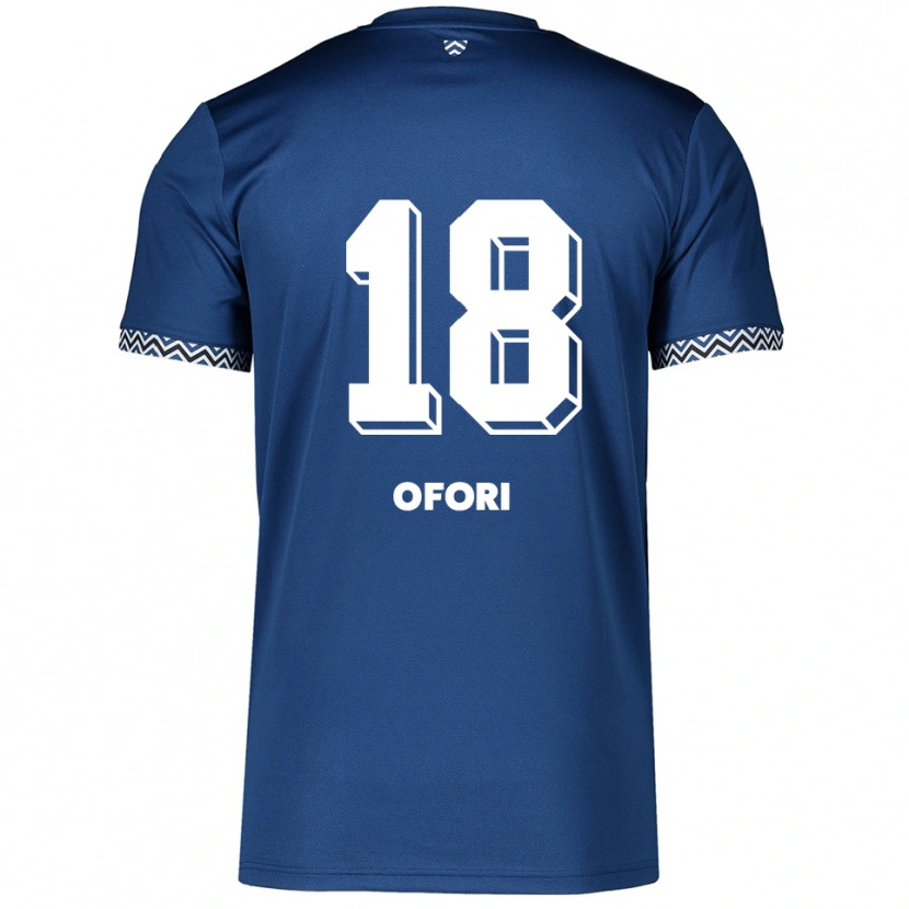 Danxen Barn Obed Ofori #18 Marinblå Vit Hemmatröja Matchtröjor 2025/26 Tröjor T-Tröja