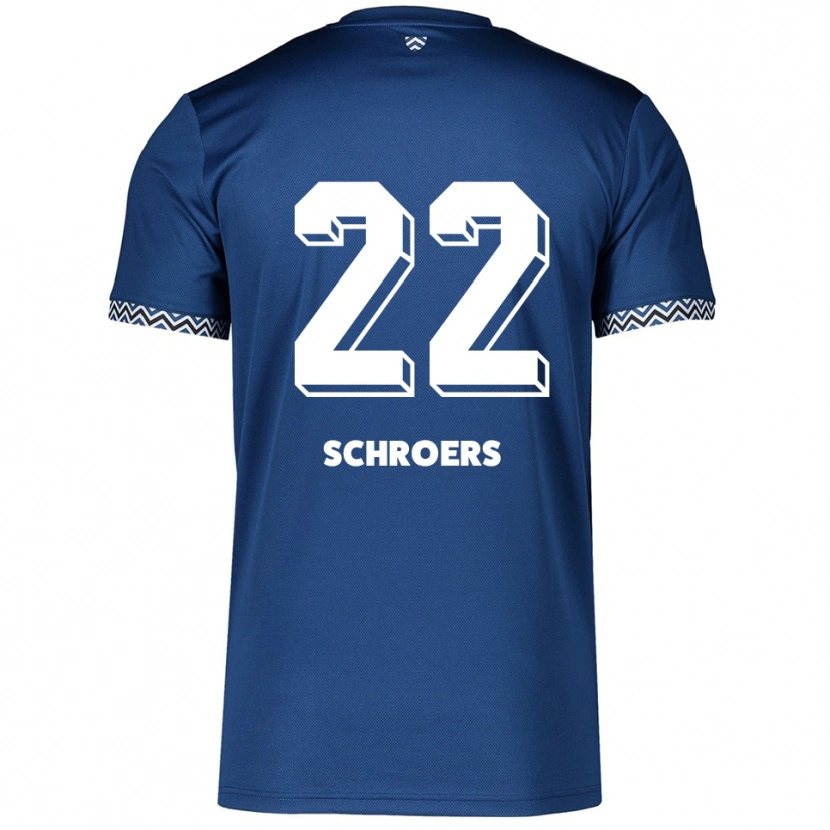 Danxen Barn Mika Schroers #22 Marinblå Vit Hemmatröja Matchtröjor 2025/26 Tröjor T-Tröja