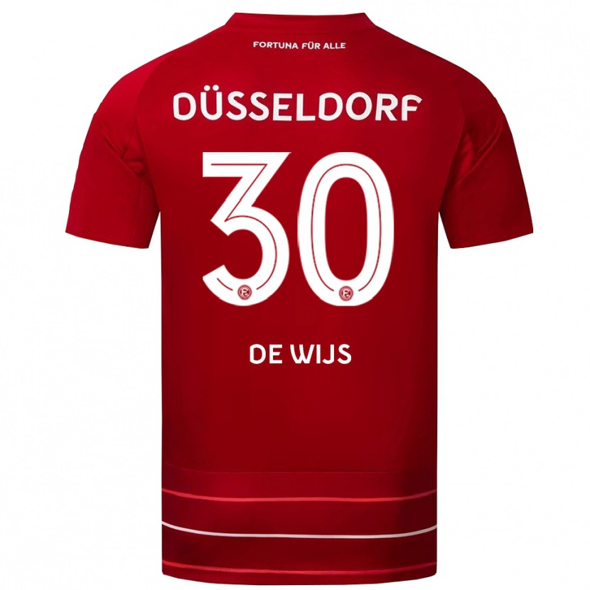 Danxen Barn Jordy De Wijs #30 Röd Vit Hemmatröja Matchtröjor 2025/26 Tröjor T-Tröja