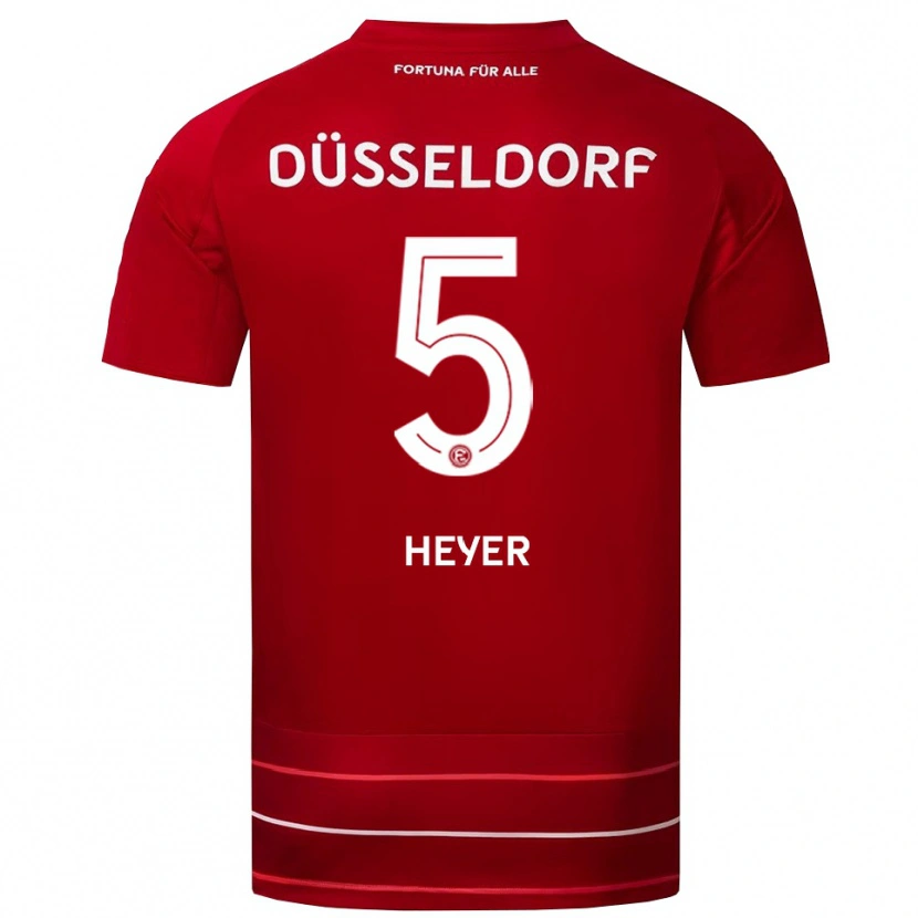 Danxen Barn Moritz Heyer #5 Röd Vit Hemmatröja Matchtröjor 2025/26 Tröjor T-Tröja