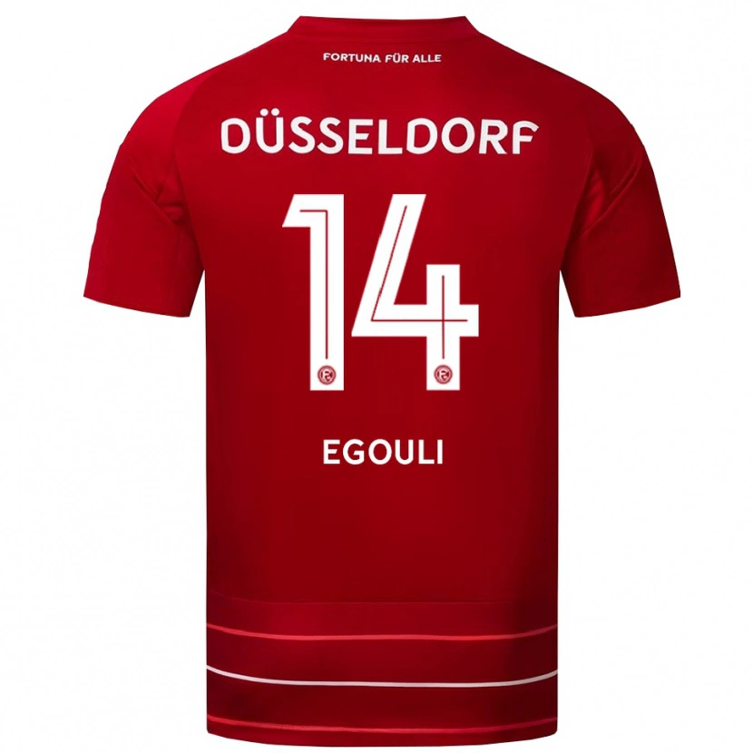 Danxen Barn Noah Egouli #14 Röd Vit Hemmatröja Matchtröjor 2025/26 Tröjor T-Tröja