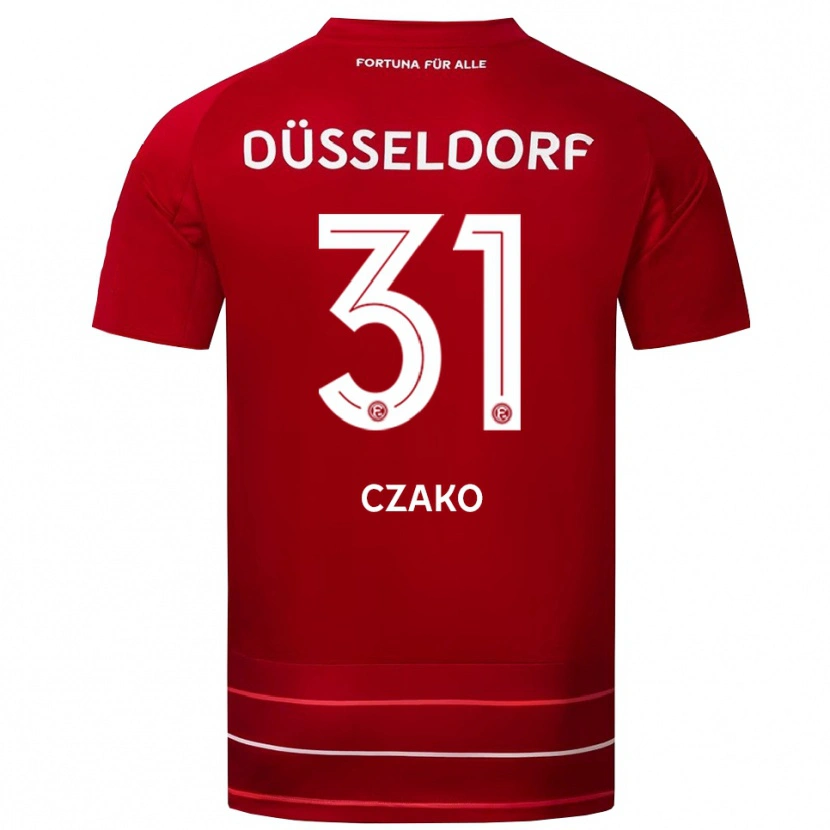 Danxen Barn Milán Czakó #31 Röd Vit Hemmatröja Matchtröjor 2025/26 Tröjor T-Tröja