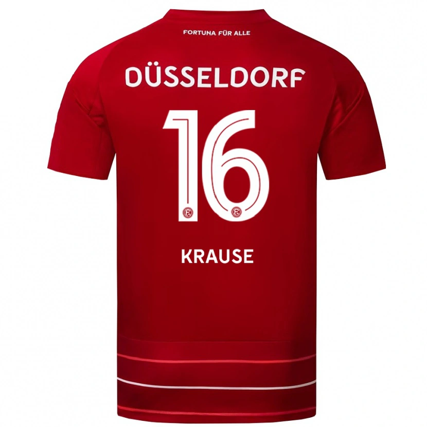 Danxen Barn Arno Krause #16 Röd Vit Hemmatröja Matchtröjor 2025/26 Tröjor T-Tröja
