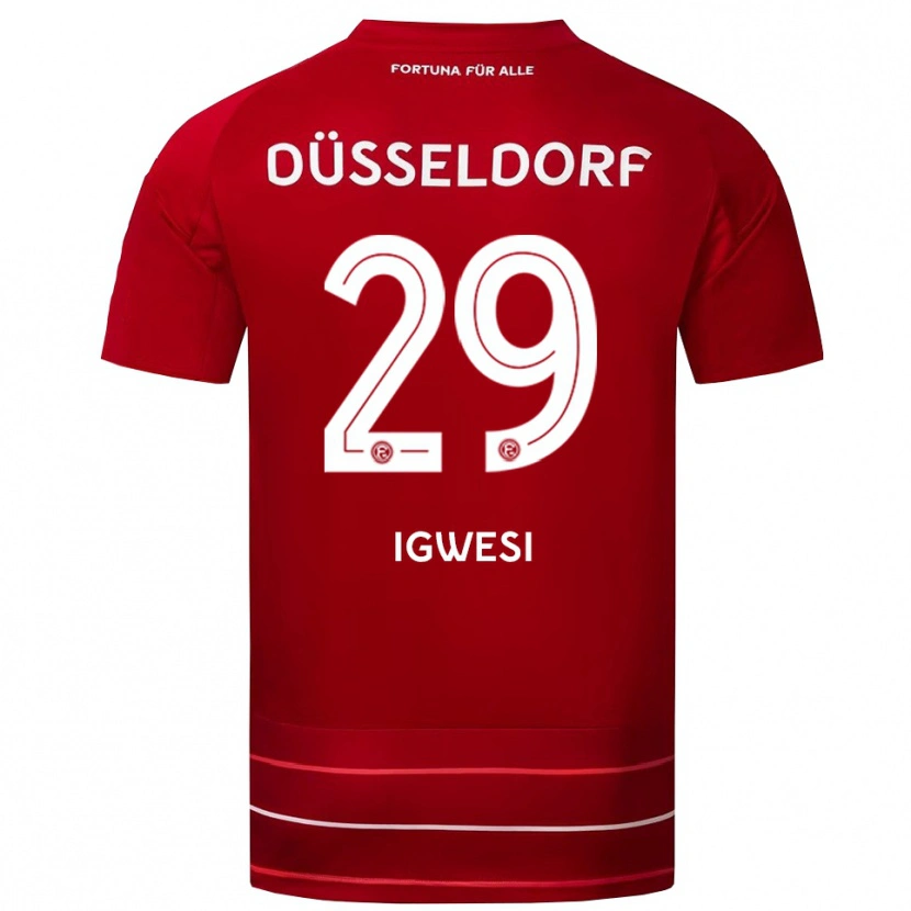Danxen Barn Tyrese Igwesi #29 Röd Vit Hemmatröja Matchtröjor 2025/26 Tröjor T-Tröja
