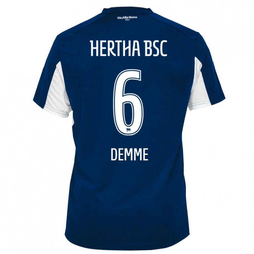 Danxen Barn Diego Demme #6 Vit Blå Hemmatröja Matchtröjor 2025/26 Tröjor T-Tröja