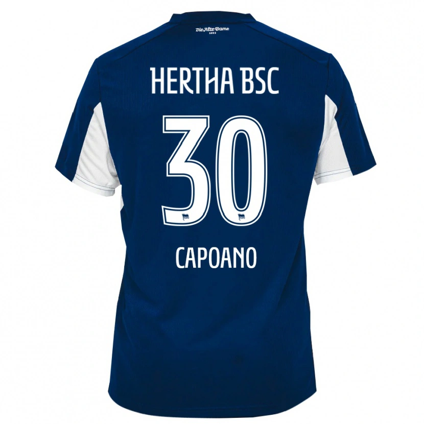 Danxen Barn Oscar Capoano #30 Vit Blå Hemmatröja Matchtröjor 2025/26 Tröjor T-Tröja