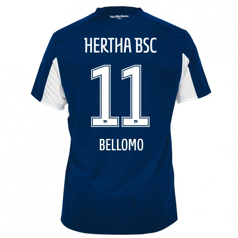 Danxen Barn Karim Bellomo #11 Vit Blå Hemmatröja Matchtröjor 2025/26 Tröjor T-Tröja