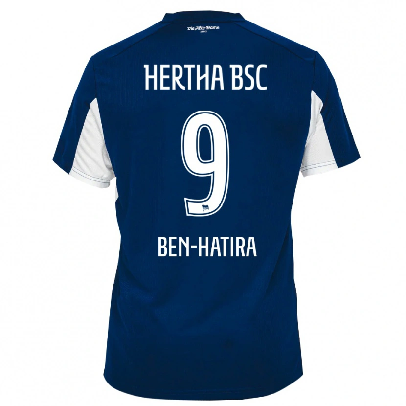 Danxen Barn Aslam Ben-Hatira #9 Vit Blå Hemmatröja Matchtröjor 2025/26 Tröjor T-Tröja
