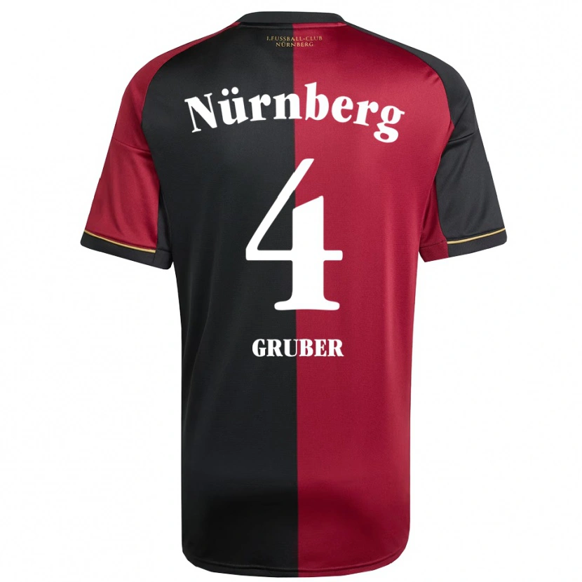 Danxen Barn Fabio Gruber #4 Vinröd Svart Hemmatröja Matchtröjor 2025/26 Tröjor T-Tröja