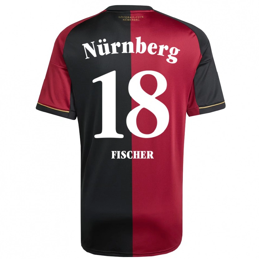 Danxen Barn Jonas Fischer #18 Vinröd Svart Hemmatröja Matchtröjor 2025/26 Tröjor T-Tröja