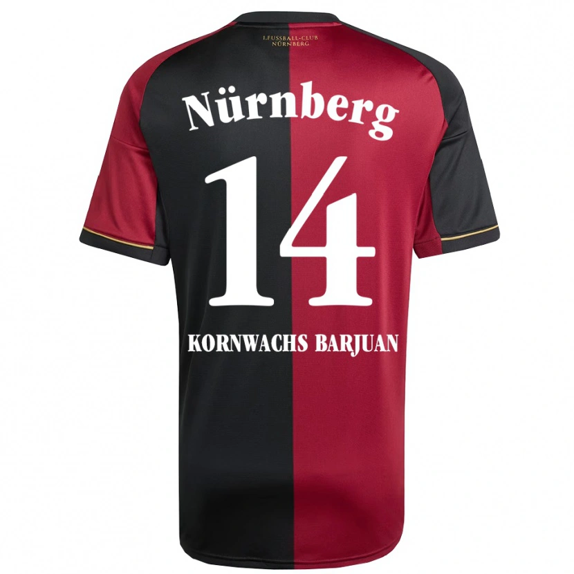 Danxen Barn Marc Kornwachs Barjuan #14 Vinröd Svart Hemmatröja Matchtröjor 2025/26 Tröjor T-Tröja
