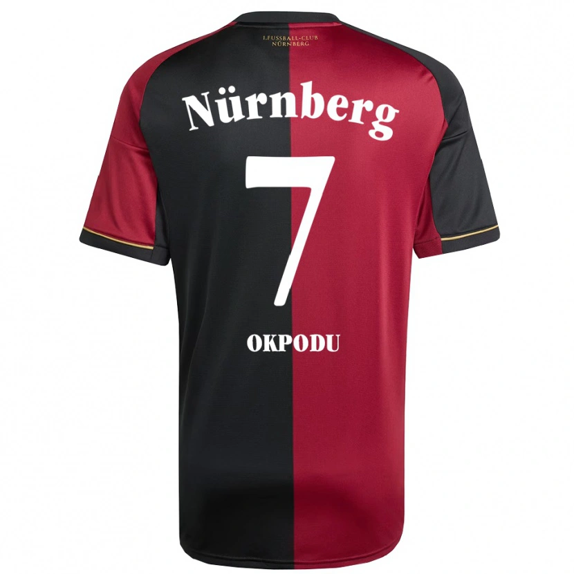 Danxen Barn David Okpodu #7 Vinröd Svart Hemmatröja Matchtröjor 2025/26 Tröjor T-Tröja