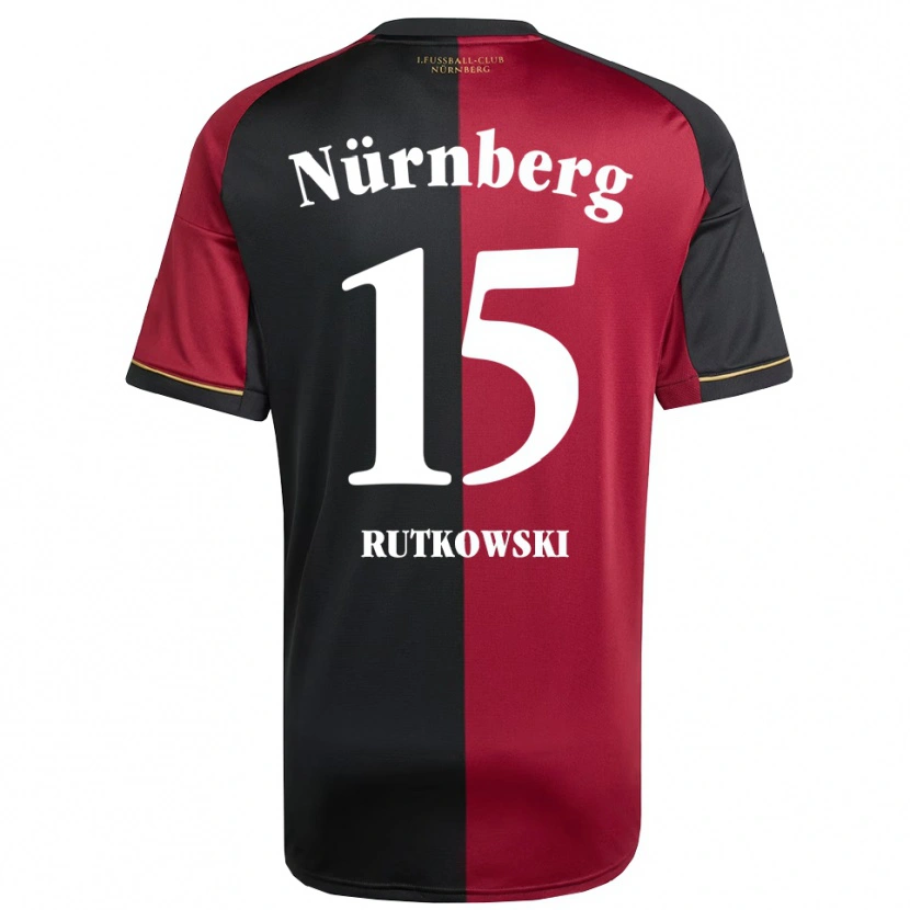 Danxen Barn Nicolas Rutkowski #15 Vinröd Svart Hemmatröja Matchtröjor 2025/26 Tröjor T-Tröja