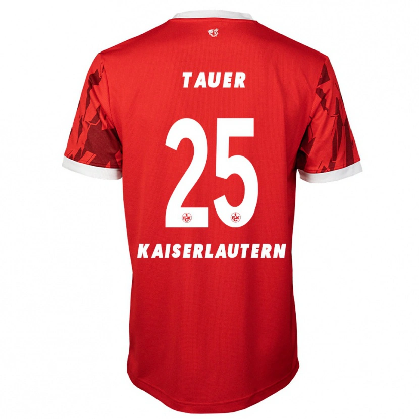 Danxen Barn Luca Tauer #25 Röd Vit Hemmatröja Matchtröjor 2025/26 Tröjor T-Tröja