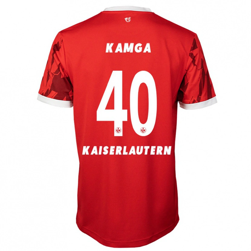 Danxen Barn Enis Kamga #40 Röd Vit Hemmatröja Matchtröjor 2025/26 Tröjor T-Tröja