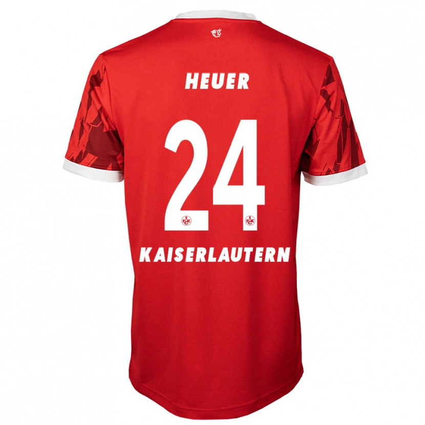 Danxen Barn Jannis Heuer #24 Röd Vit Hemmatröja Matchtröjor 2025/26 Tröjor T-Tröja