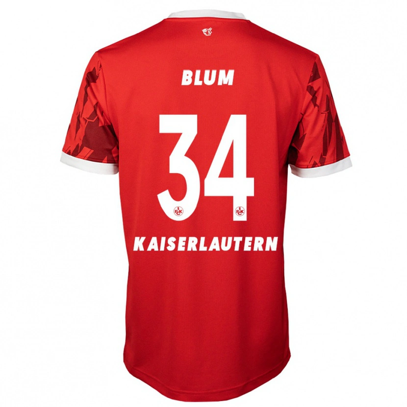 Danxen Barn Shawn Blum #34 Röd Vit Hemmatröja Matchtröjor 2025/26 Tröjor T-Tröja