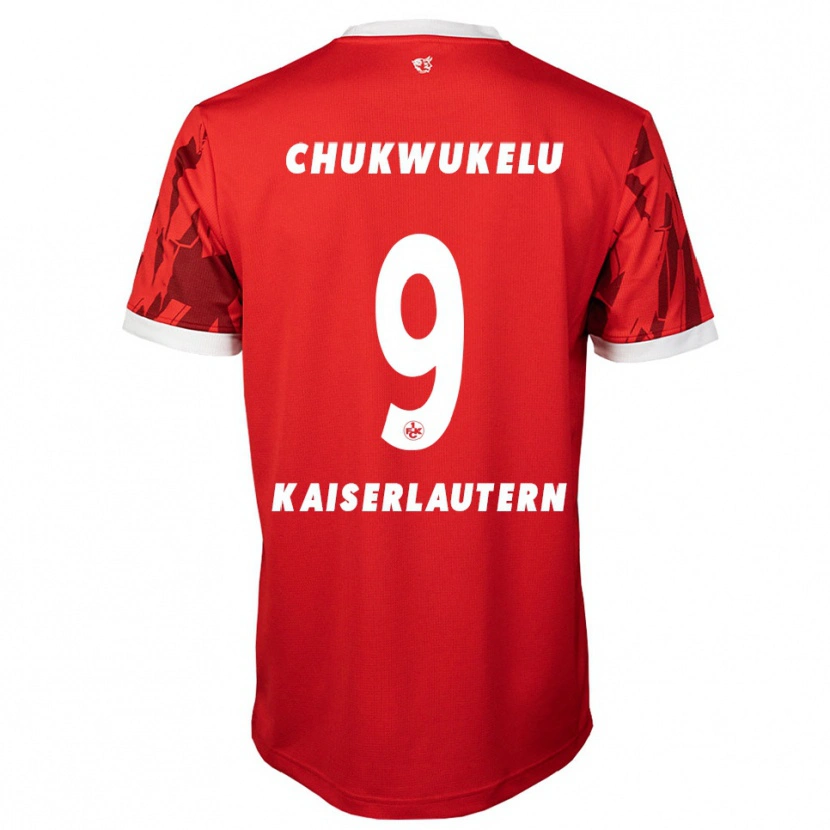Danxen Barn Chinedu Chukwukelu #9 Röd Vit Hemmatröja Matchtröjor 2025/26 Tröjor T-Tröja