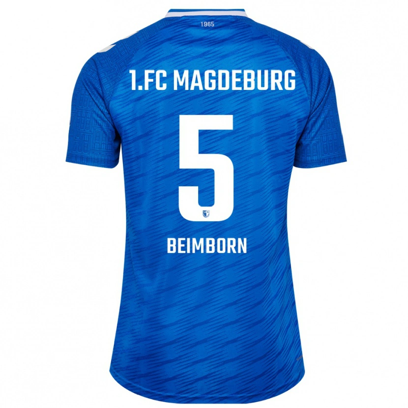 Danxen Barn Leander Beimborn #5 Blå Vit Hemmatröja Matchtröjor 2025/26 Tröjor T-Tröja