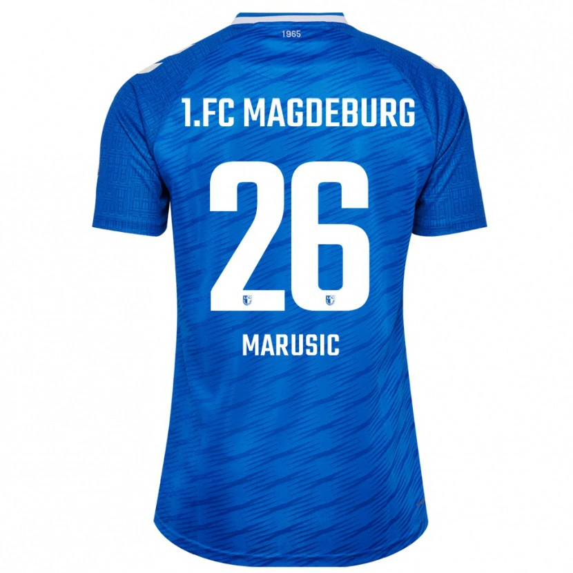 Danxen Barn Aleksa Marusic #26 Blå Vit Hemmatröja Matchtröjor 2025/26 Tröjor T-Tröja