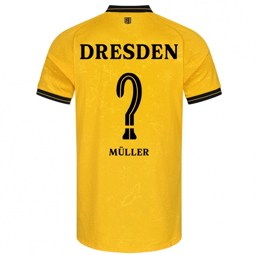 Danxen Barn René Müller #0 Gul Svart Hemmatröja Matchtröjor 2025/26 Tröjor T-Tröja