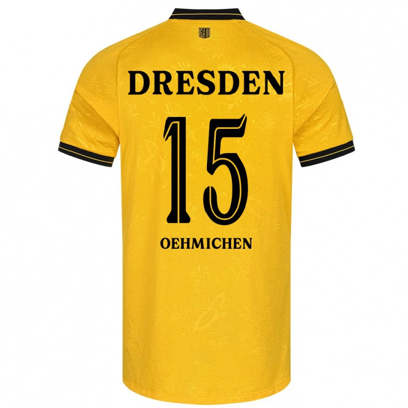 Danxen Barn Julius Oehmichen #15 Gul Svart Hemmatröja Matchtröjor 2025/26 Tröjor T-Tröja