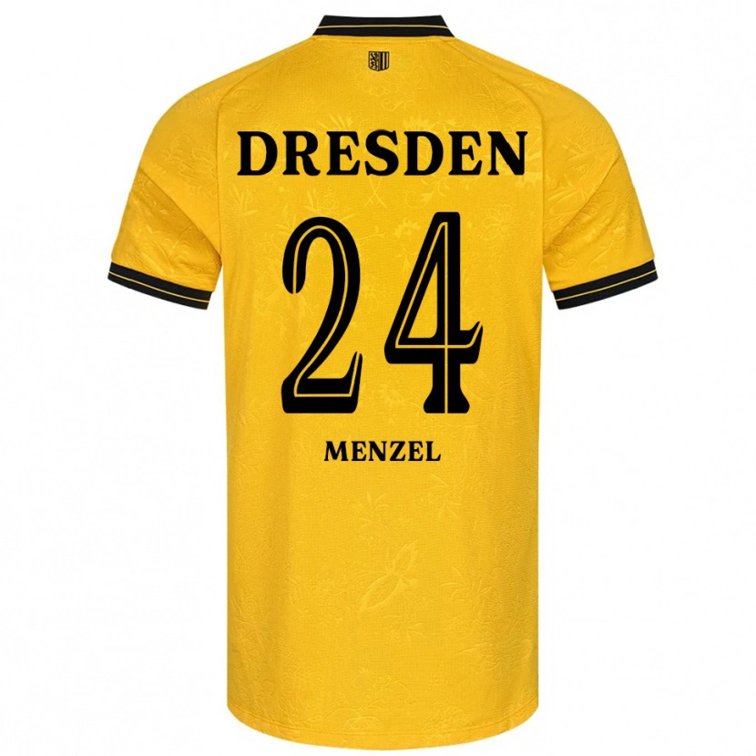 Danxen Barn Tony Menzel #24 Gul Svart Hemmatröja Matchtröjor 2025/26 Tröjor T-Tröja
