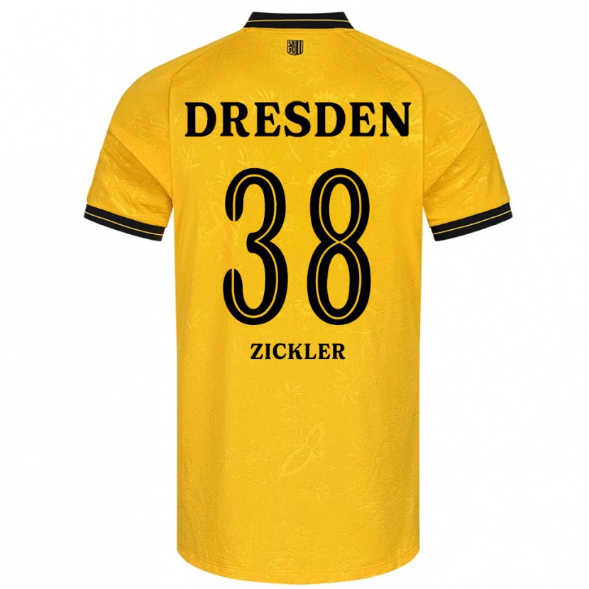 Danxen Barn Jakob Zickler #38 Gul Svart Hemmatröja Matchtröjor 2025/26 Tröjor T-Tröja