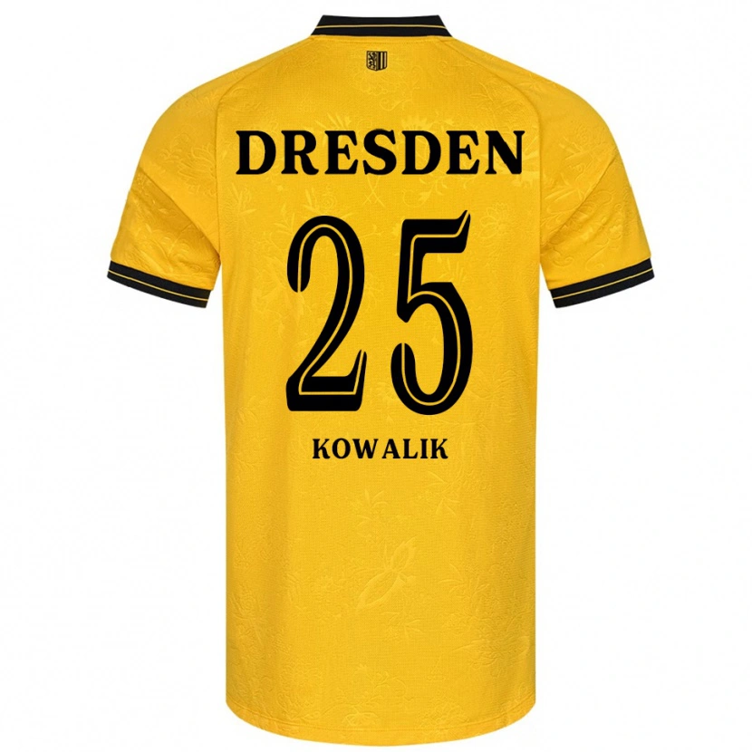 Danxen Barn Ignacy Kowalik #25 Gul Svart Hemmatröja Matchtröjor 2025/26 Tröjor T-Tröja