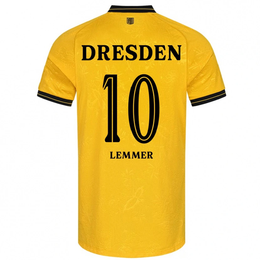 Danxen Barn Jakob Lemmer #10 Gul Svart Hemmatröja Matchtröjor 2025/26 Tröjor T-Tröja
