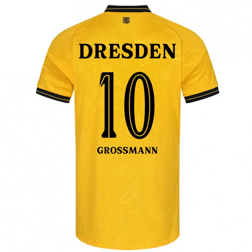 Danxen Barn Tim Großmann #10 Gul Svart Hemmatröja Matchtröjor 2025/26 Tröjor T-Tröja