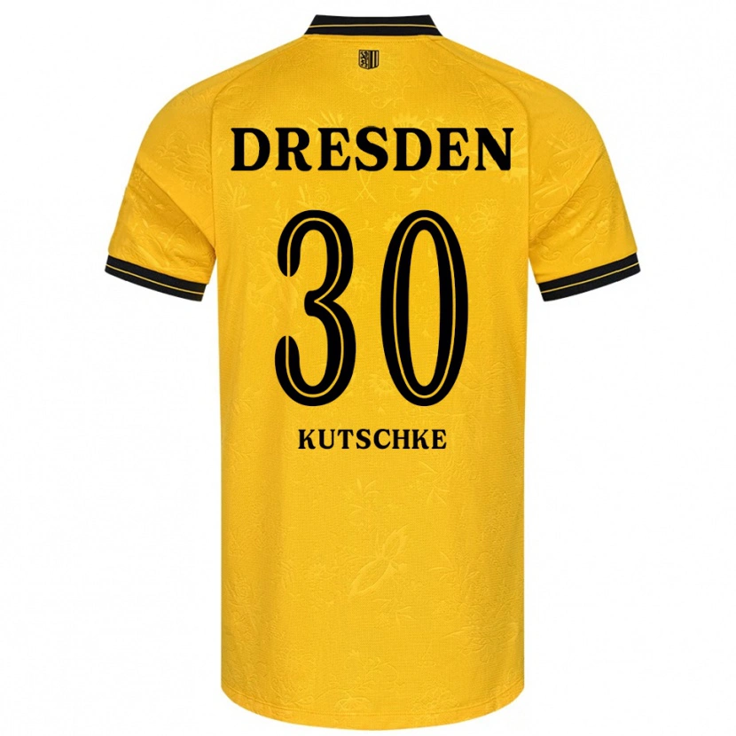 Danxen Barn Stefan Kutschke #30 Gul Svart Hemmatröja Matchtröjor 2025/26 Tröjor T-Tröja