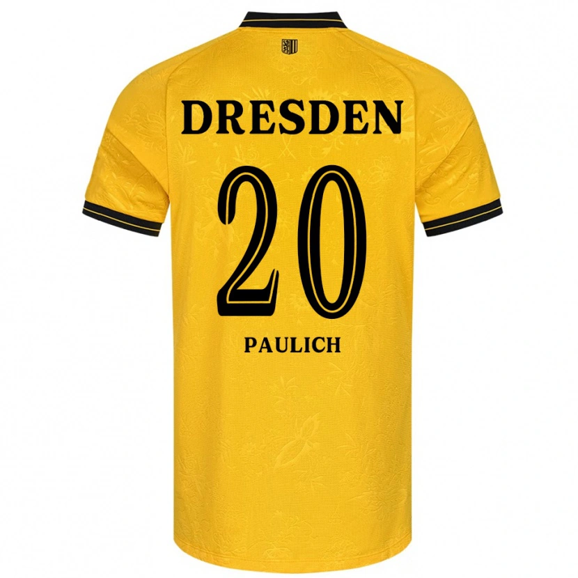 Danxen Barn Mourice Paulich #20 Gul Svart Hemmatröja Matchtröjor 2025/26 Tröjor T-Tröja