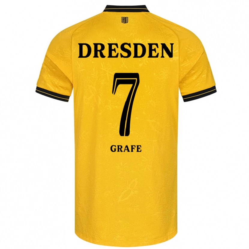 Danxen Barn Quentin Grafe #7 Gul Svart Hemmatröja Matchtröjor 2025/26 Tröjor T-Tröja