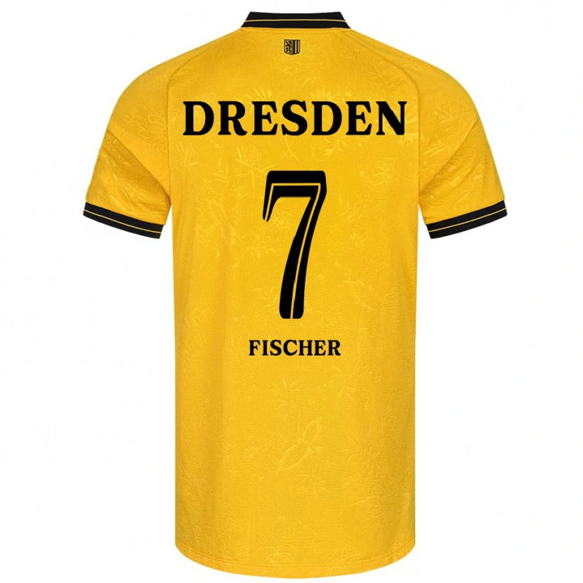 Danxen Barn Marc Fischer #7 Gul Svart Hemmatröja Matchtröjor 2025/26 Tröjor T-Tröja