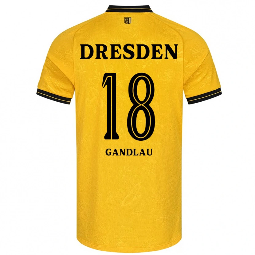 Danxen Barn Quentin Gandlau #18 Gul Svart Hemmatröja Matchtröjor 2025/26 Tröjor T-Tröja