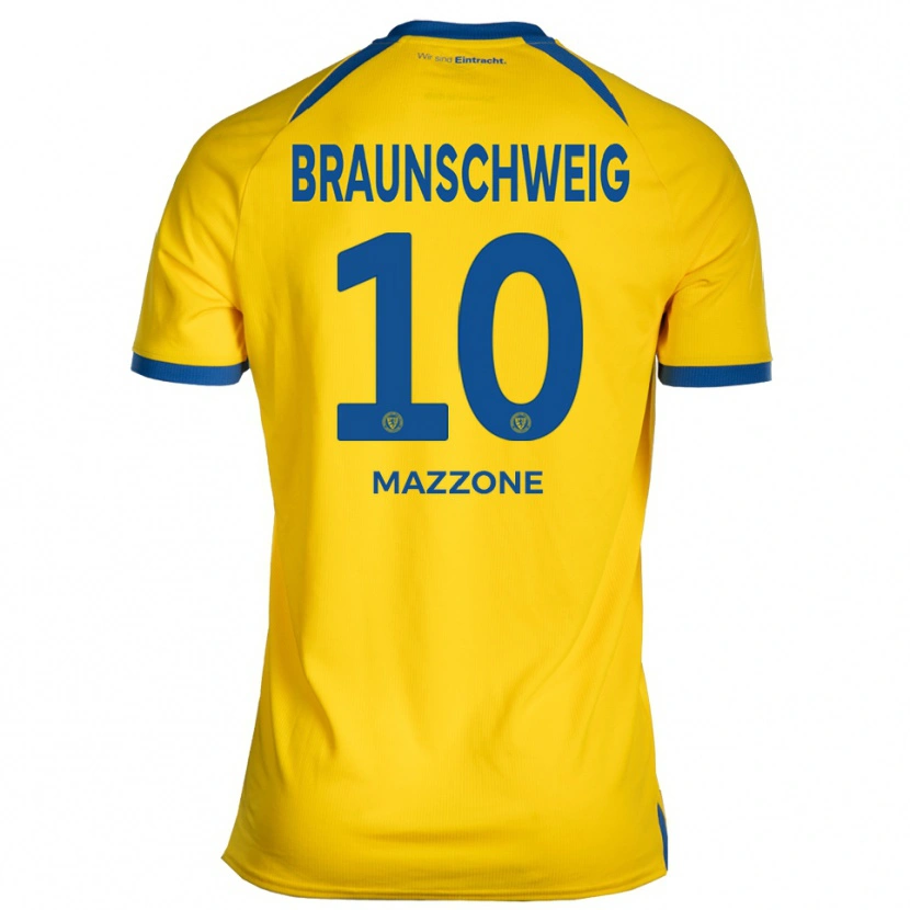 Danxen Barn Matteo Mazzone #10 Gul Blå Hemmatröja Matchtröjor 2025/26 Tröjor T-Tröja