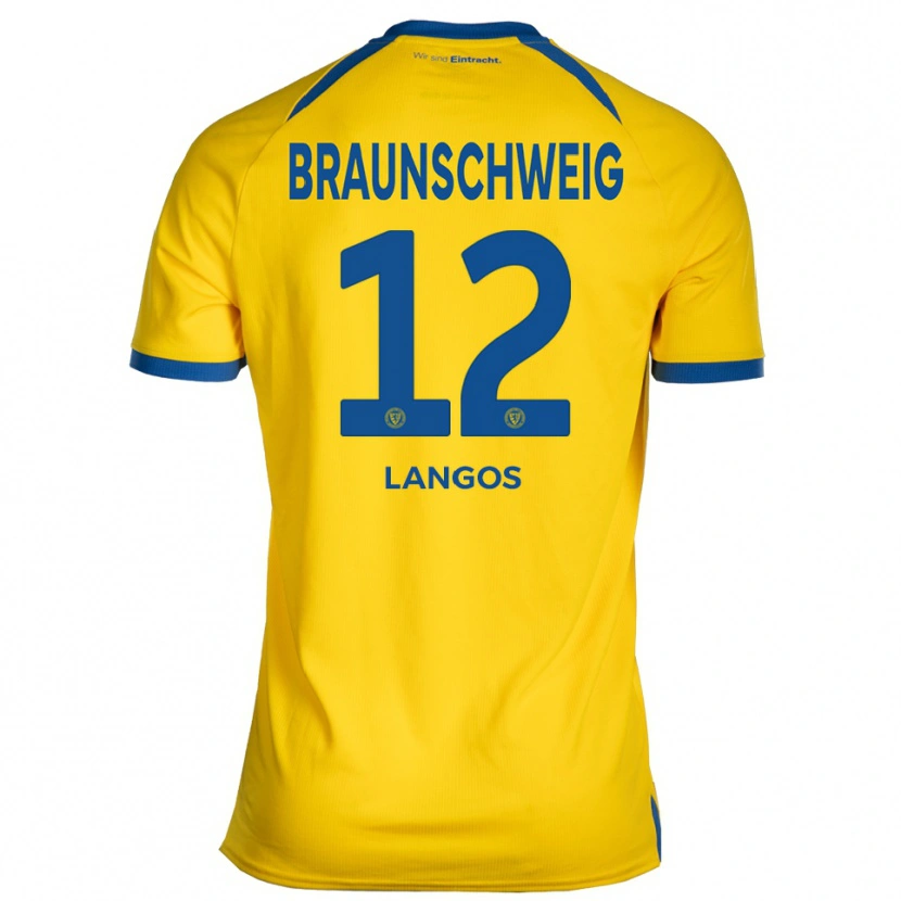 Danxen Barn Thorben Langos #12 Gul Blå Hemmatröja Matchtröjor 2025/26 Tröjor T-Tröja