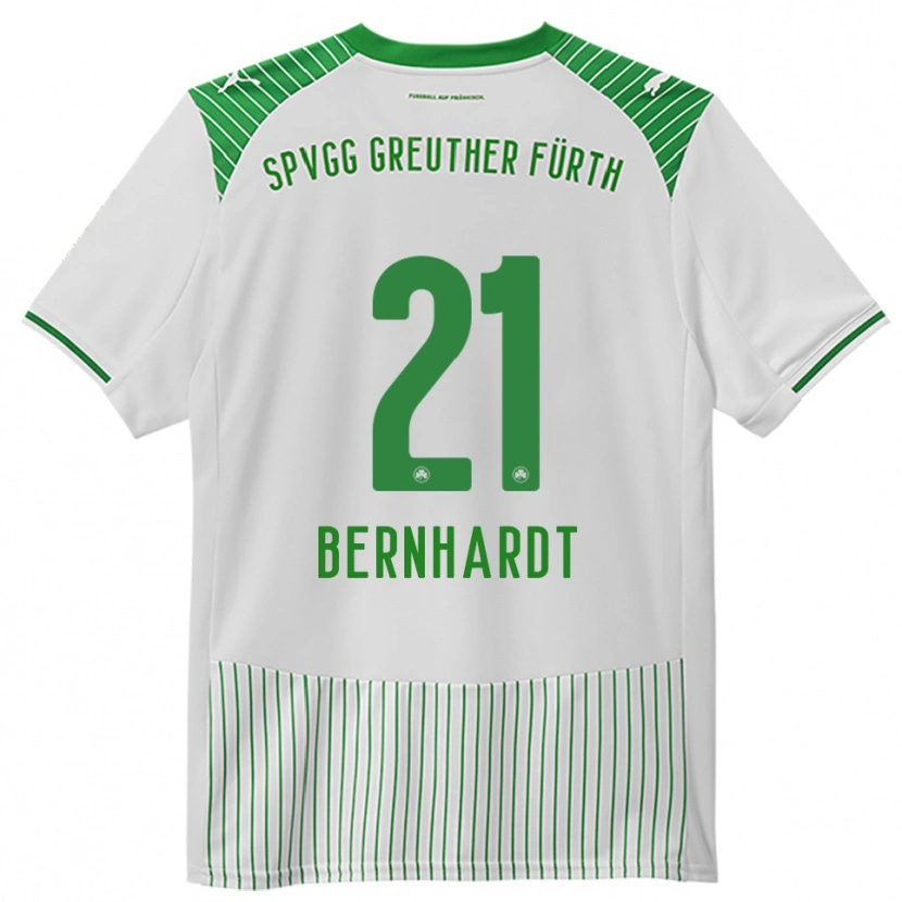 Danxen Barn Luca Bernhardt #21 Vit Grön Hemmatröja Matchtröjor 2025/26 Tröjor T-Tröja