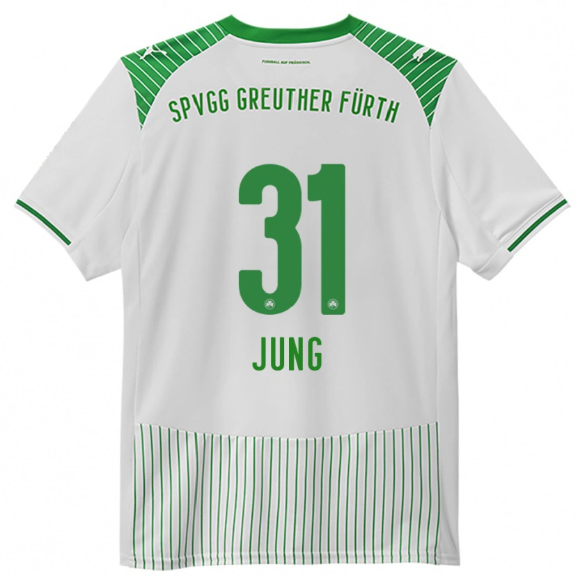 Danxen Barn Sebastian Jung #31 Vit Grön Hemmatröja Matchtröjor 2025/26 Tröjor T-Tröja