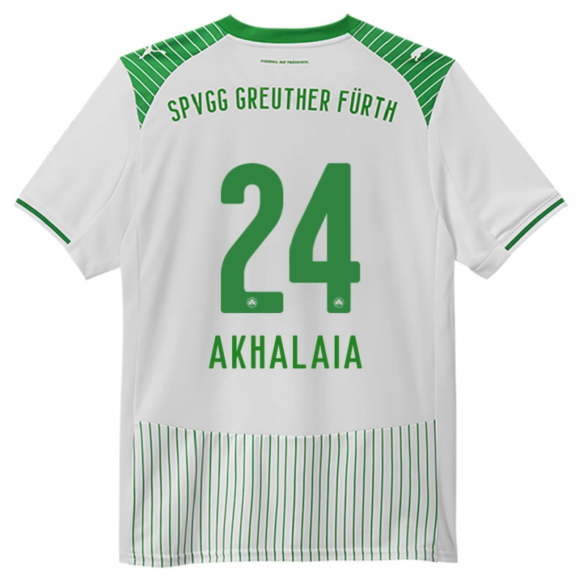 Danxen Barn Lado Akhalaia #24 Vit Grön Hemmatröja Matchtröjor 2025/26 Tröjor T-Tröja