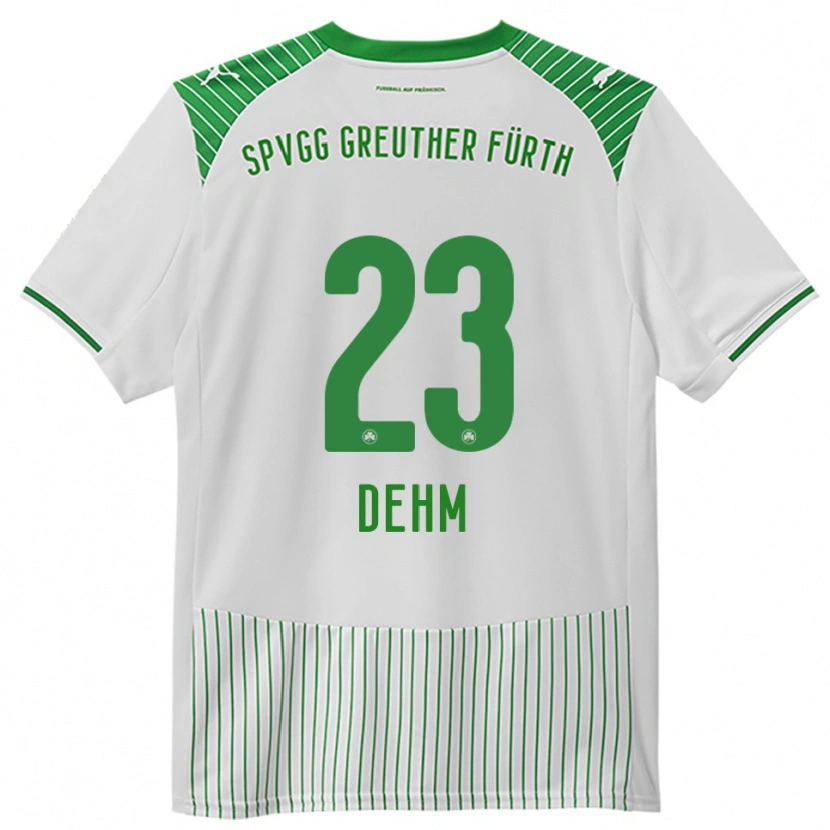 Danxen Barn Jannik Dehm #23 Vit Grön Hemmatröja Matchtröjor 2025/26 Tröjor T-Tröja