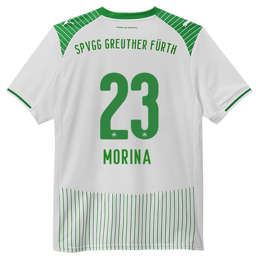 Danxen Barn Dion Morina #23 Vit Grön Hemmatröja Matchtröjor 2025/26 Tröjor T-Tröja