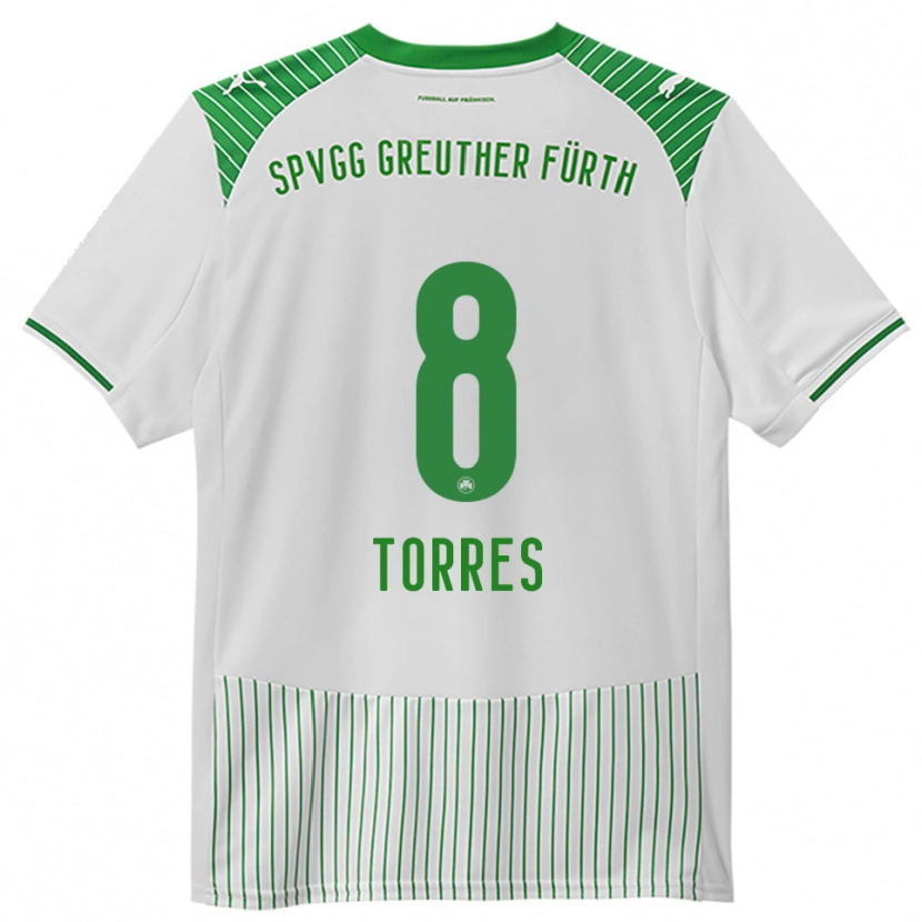 Danxen Barn Lucas Torres #8 Vit Grön Hemmatröja Matchtröjor 2025/26 Tröjor T-Tröja