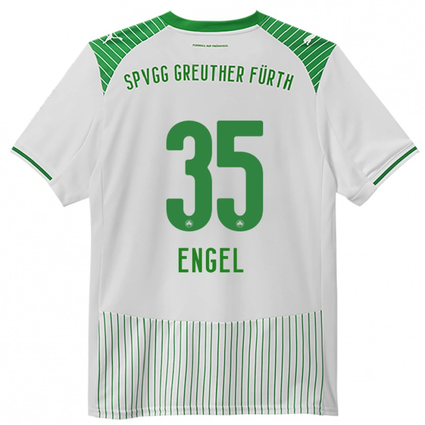 Danxen Barn Jakob Engel #35 Vit Grön Hemmatröja Matchtröjor 2025/26 Tröjor T-Tröja