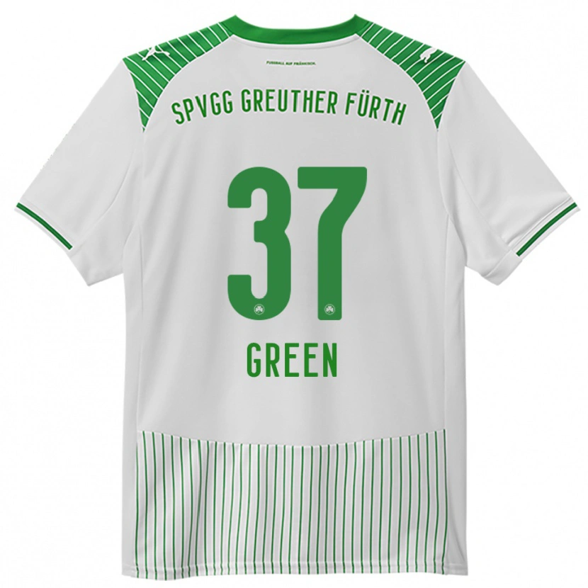 Danxen Barn Julian Green #37 Vit Grön Hemmatröja Matchtröjor 2025/26 Tröjor T-Tröja