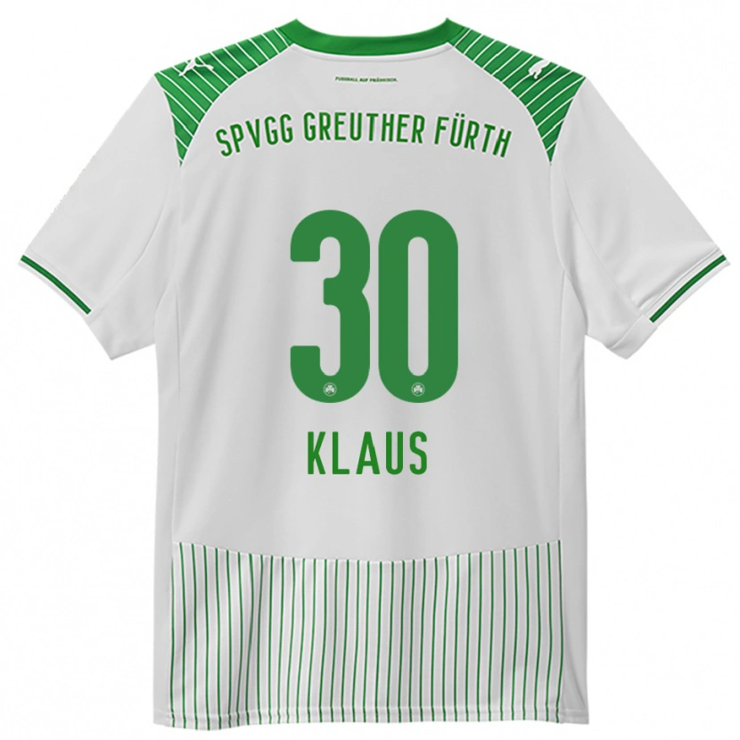 Danxen Barn Felix Klaus #30 Vit Grön Hemmatröja Matchtröjor 2025/26 Tröjor T-Tröja
